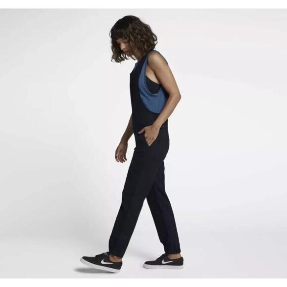 Hurley Black Modernist Jumpsuit Size Minimalist Utility Overalls Surf Skate - Picture 4 of 12